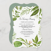 Greenery in Loving Memory Memorial Kaart (Voorkant / Achterkant)