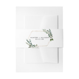 Greenery Invitation Belly Band Uitnodigingen Wikkel