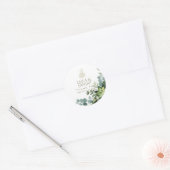 GREENERY Islamic NIKAH WALIMA Weddenschap Ronde Sticker (Envelop)