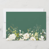 Greenery Ivory White Floral Gold Geometric Foto Save The Date (Achterkant)