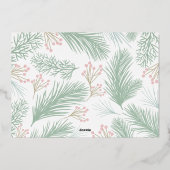 Greenery kerstfoto folie feestdagenkaart (Achterkant)