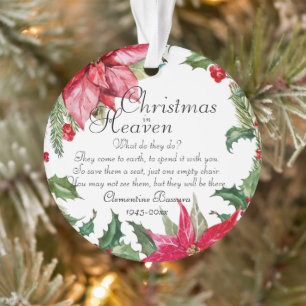 Greenery Kerstmis in Heaven Memorial Foto Ornament