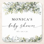 Greenery Kruiden Vrijgezellenfeest Vierkante Kartonnen Onderzetter (Voorkant)