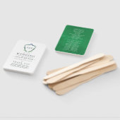 Greenery Laurel Crest Monogram Wedding Programme Handwaaier (Niet-gemonteerd)