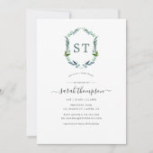 Greenery Laurel Crest Vrijgezellenfeest Kaart (Voorkant)