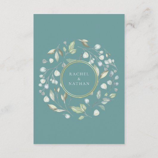 Greenery Laurel Garland Gasteninformatie Details Informatiekaartje (Achterkant)