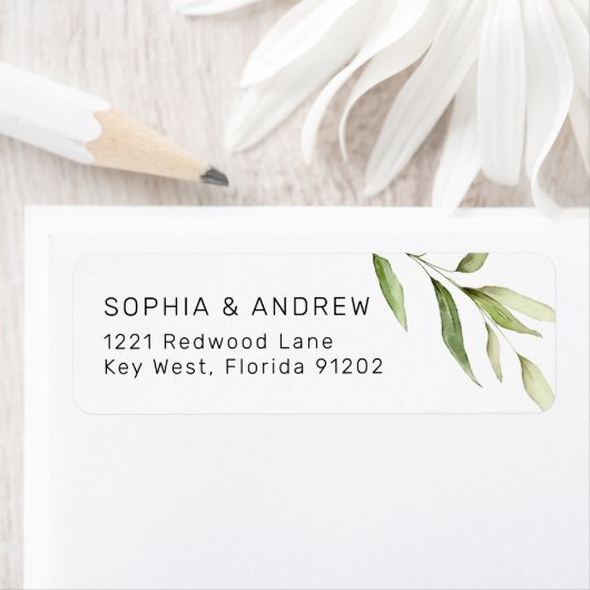 Greenery Leaf Floral Return Label (Insitu)