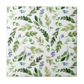 Greenery Leaf Pattern Modern Simple Cute Tegeltje (Voorkant)