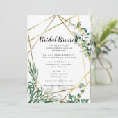 Greenery Leaves Bridal Brunch Menu (Staand voorkant)