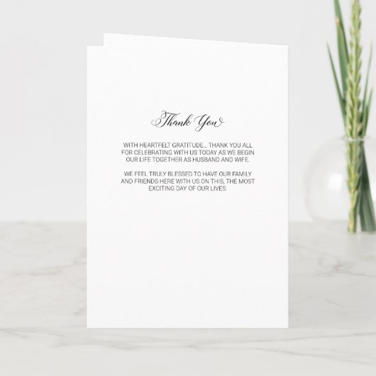 Greenery Leaves Calligraphy Wedding Folded Program Programma (Achterkant)