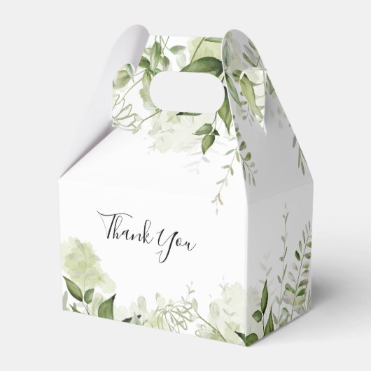 Greenery Leaves Signature Script Wedding Bedankdoosjes (Achterkant)