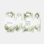 Greenery Leaves Signature Script Wedding Bedankdoosjes (Uitgevouwen)