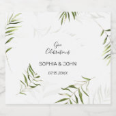 Greenery Leaves Wedding Liquor Bottle Label Likeurfles Etiket (Enkel label)