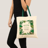Greenery Leaves Weekend Wedding Event Welkom Tote Bag (Voorkant (product))