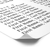 Greenery Lemons Rustic Wedding Seating Charts Poster (Hoek)