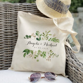 Greenery lijst Bridesmaid Persoonlijk Tote Bag