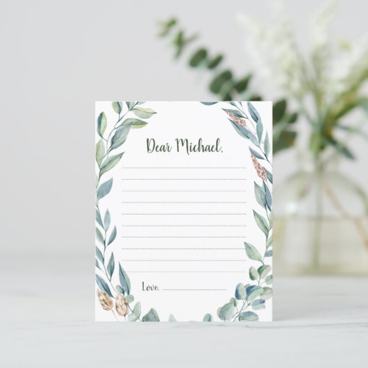 Greenery Lijst Time Capsule Kaart (Staand voorkant)