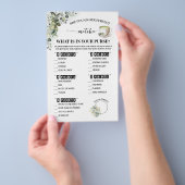 Greenery Matcha What is in Purse Shower Game Card Flyer (Hand)