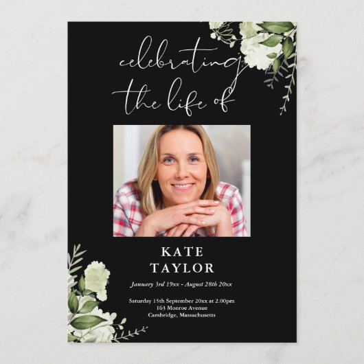 Greenery Memorial Funeral Order Of Service  Programma (Voorkant)