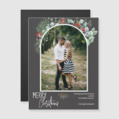 Greenery Merry kerstArch Foto donkergrijs (Voorkant / Achterkant)