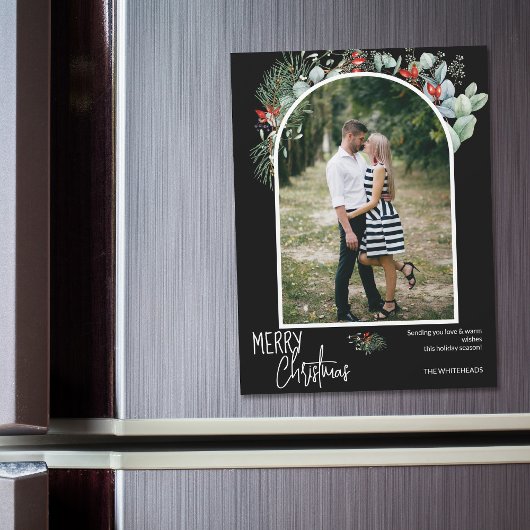 Greenery Merry KerstArch Foto zwart