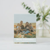 Greenery Merry kerstfoto Briefkaart (Staand voorkant)