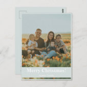 Greenery Merry kerstfoto Briefkaart (Voorkant / Achterkant)