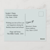 Greenery Merry kerstfoto Briefkaart (Achterkant)