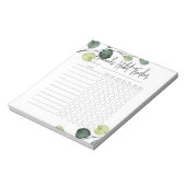 Greenery Minimal Script Habit Tracker Blocnote (Gedraaid)