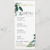 Greenery Minimal Script Wedding Menu (Voorkant)