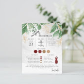 Greenery Minimal Text Script Bridesmaid info Card (Staand voorkant)