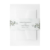 Greenery Minimalist Script Wedding Invitation Invi Uitnodigingen Wikkel (Voorkant Voorbeeld)