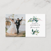 Greenery Modern Photo Visitekaartje (Voorkant)