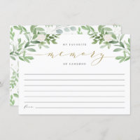 Greenery My Favorite Memory Retirement Party