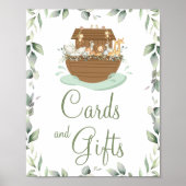 Greenery Noah's Ark Baby shower Doop Kaarten Gift Poster (Voorkant)