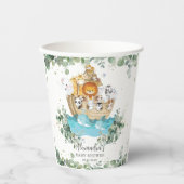 Greenery Noah's Ark Baby shower Verjaardagsdoop Papieren Bekers (Voorkant)