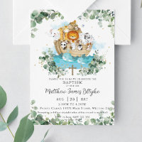 Greenery Noah's Ark Neutral Baptism Christening
