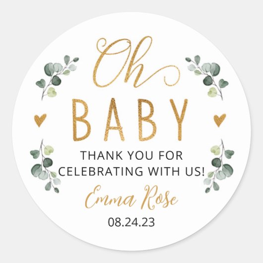 Greenery Oh Baby Stickers (Voorkant)