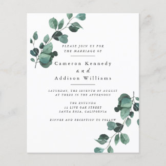 Greenery Olive Branches, Olive Tree Wedding Flyer