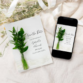 Greenery op White Wedding Save the Date