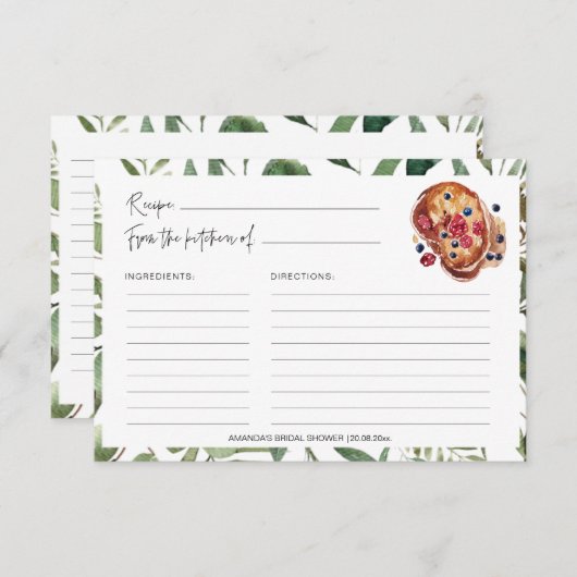 Greenery Pancake Pastry Vrijgezellenfeest Recipe K (Voorkant / Achterkant)