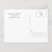 Greenery Peach Flowers Weddenschap behalve de data Aankondigingskaart (Achterkant)