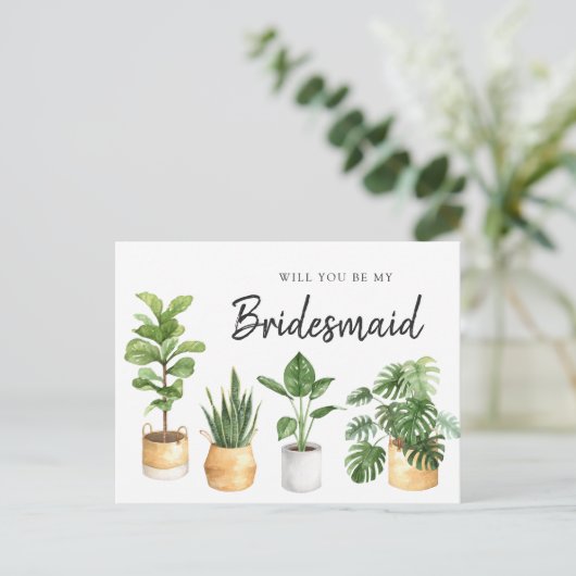 Greenery Philodendron Planten zal je mijn Feestdagenkaart (Staand voorkant)