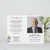 Greenery Photo Celebration of Life Funeral (Staand voorkant)