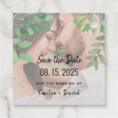Greenery Photo Wedding Save the Date Bedankjes Labels (Achterkant)