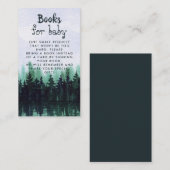 Greenery Pine Forest Baby shower Book Request Informatiekaartje (Voorkant / Achterkant)