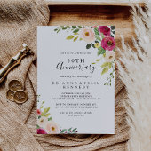 Greenery Pink Blush 50th Wedding Jubileum Kaart