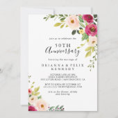 Greenery Pink Blush 50th Wedding Jubileum Kaart (Voorkant)