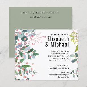 Greenery Pink Modern Wedding