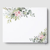 Greenery Pink Rose bruiloft gastenboek (Achterkant)